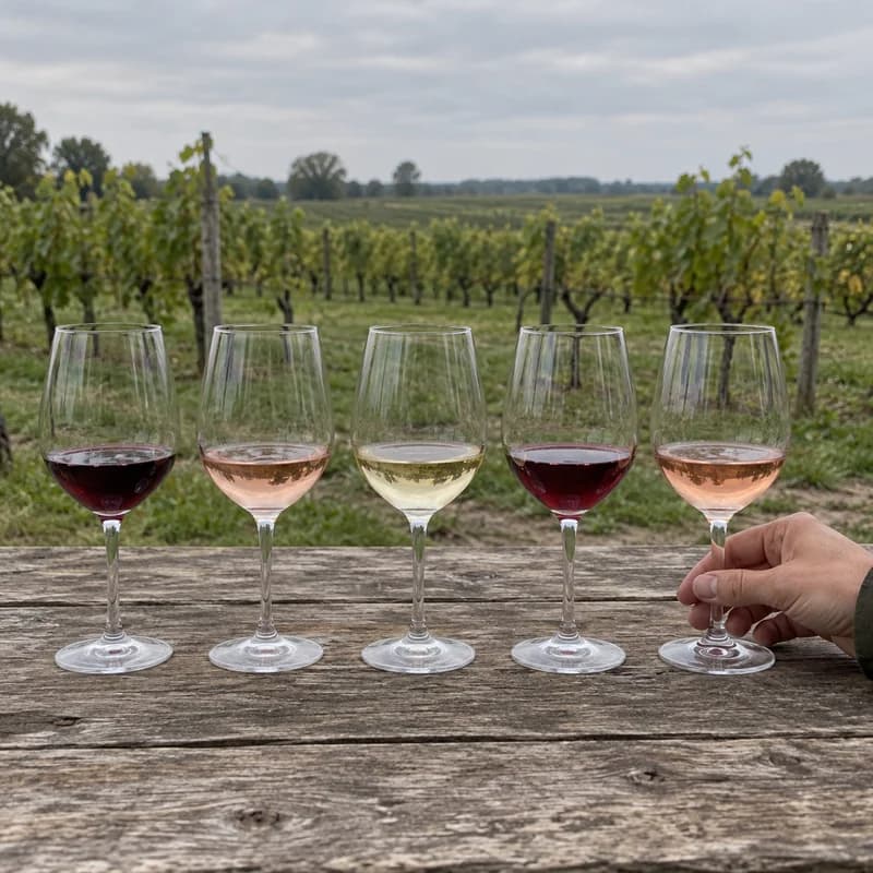 Wijnproeverij op een Nederlandse wijngaard met glazen op tafel