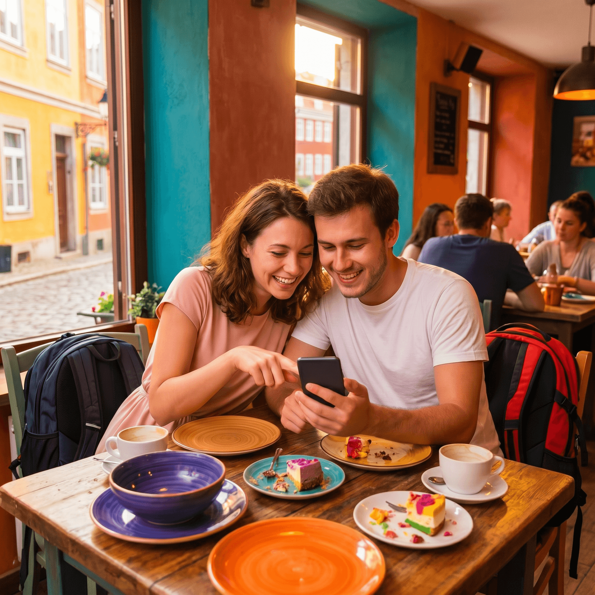 Twee mensen ontcijferen aanwijzingen aan een tafel